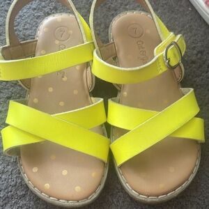 Sandals For Toddler Girls Velcro Sandals Yellow Cat & Jack Kids Sandals